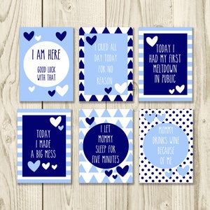 Cartes d'étape amusantes, cadeau drôle de baby shower, cadeau nouveau-né, cartes d'étape importante, suiveurs de bébé, cadeau amusant pour nouveau-né