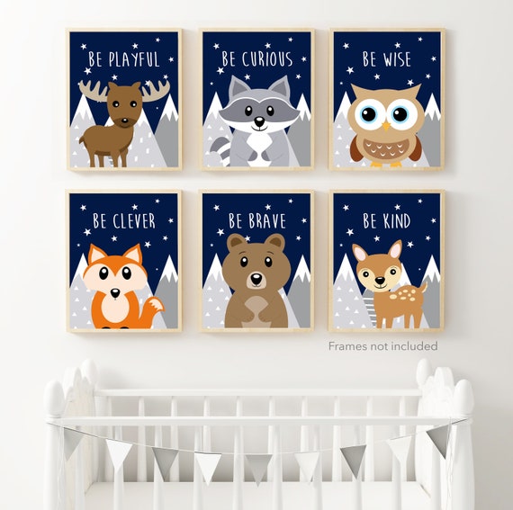Woodland Nursery Decor, Baby Room Wall Art, Nursery Wall Art, Woodland Themed Nursery Art, Nursery Wall Decor, Baby Shower Gift, Prints