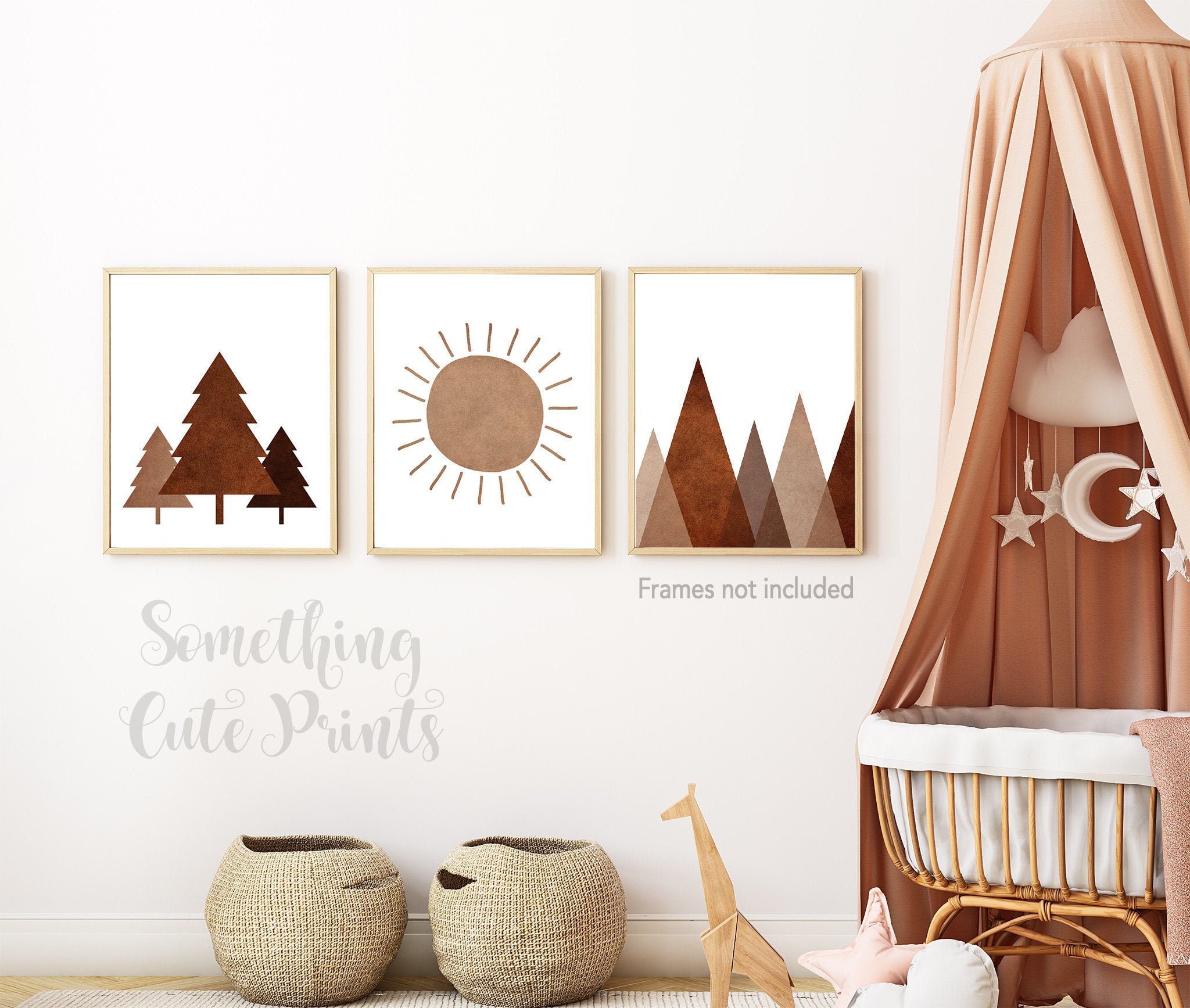 Boho Nursery Wall Art Boho Wall Decor Neutral Nursery Wall Etsy