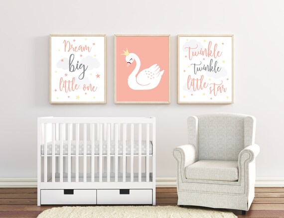 swan wall art nursery