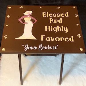 Mesa con bandeja plegable para TV personalizada/Mesa conmemorativa/Mesa de TV para equipos/Mesa de aprendizaje para niños/Regalo personalizado/Mesa con bandeja plegable