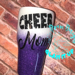 GLITTER  Custom Cheer Mom Tumbler