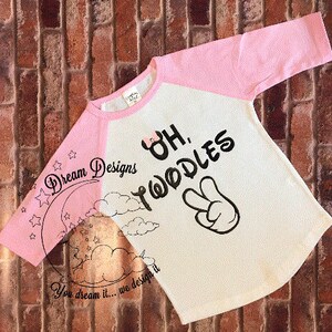 oh twodles, minnie mouse, two year old shirt, i'm two, 2nd birthday, raglan, two year old birthday shirt, girls birthday shirt