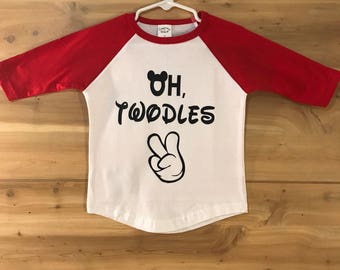 oh twodles, i'm two, 2nd birthday, raglan, two year old birthday shirt, boys/girls birthday shirt, oh twodles birthday shirt, mickey mouse,