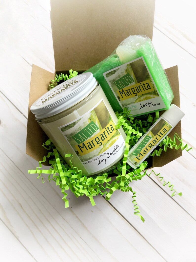 Margarita Candle Set Margarita Gift Set Lime & Orange Etsy