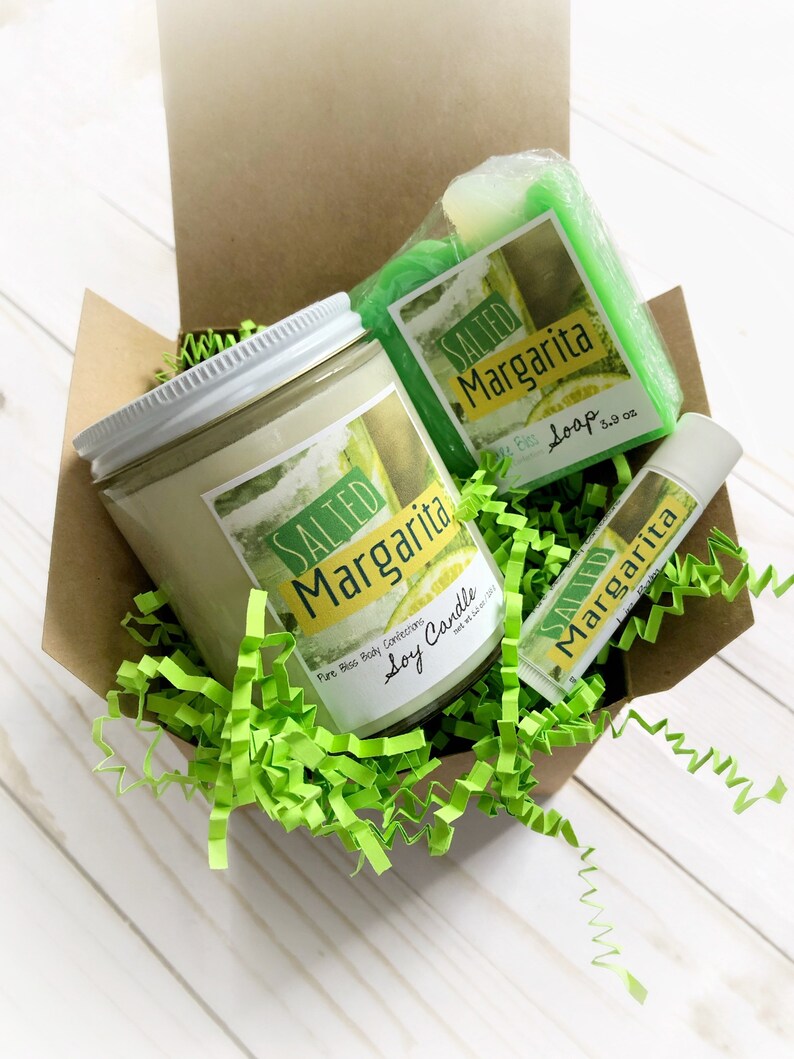 Margarita Candle Set Margarita Gift Set Lime & Orange Etsy