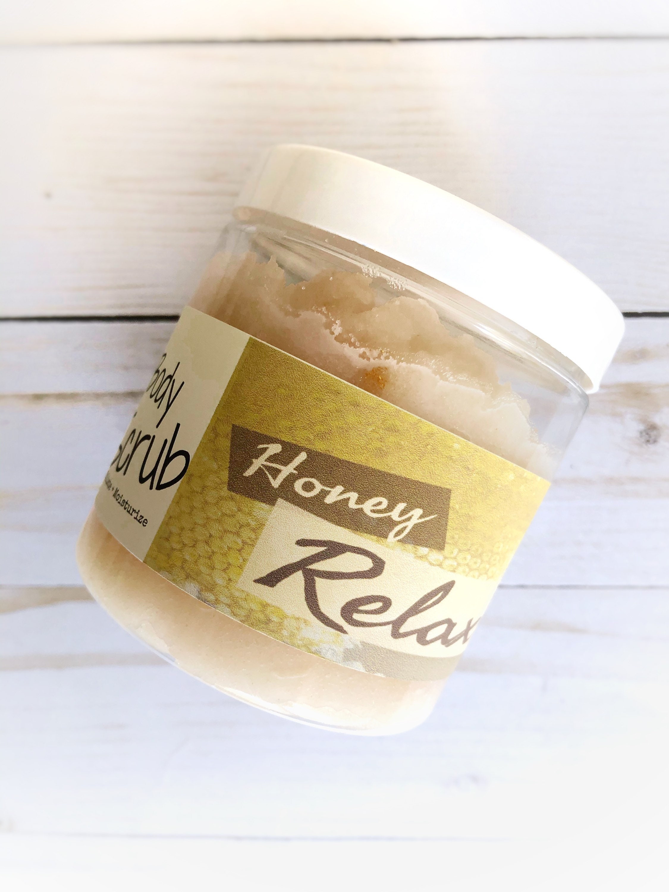 Honey Relax Milk & Honey Body Scrub Exfoliating Scrub Etsy