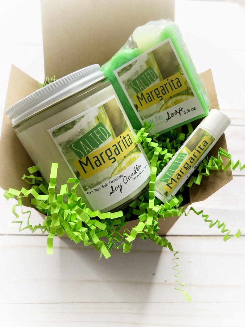 Margarita Candle Set Margarita Gift Set Lime & Orange Etsy