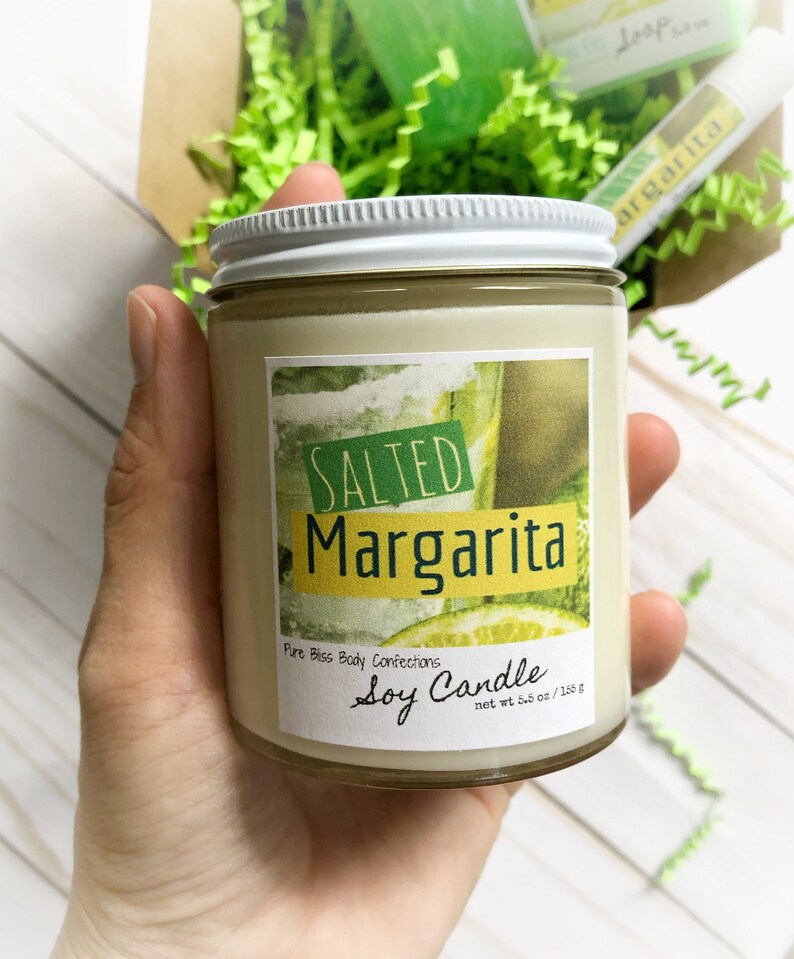 Margarita Candle Set Margarita Gift Set Lime & Orange Etsy