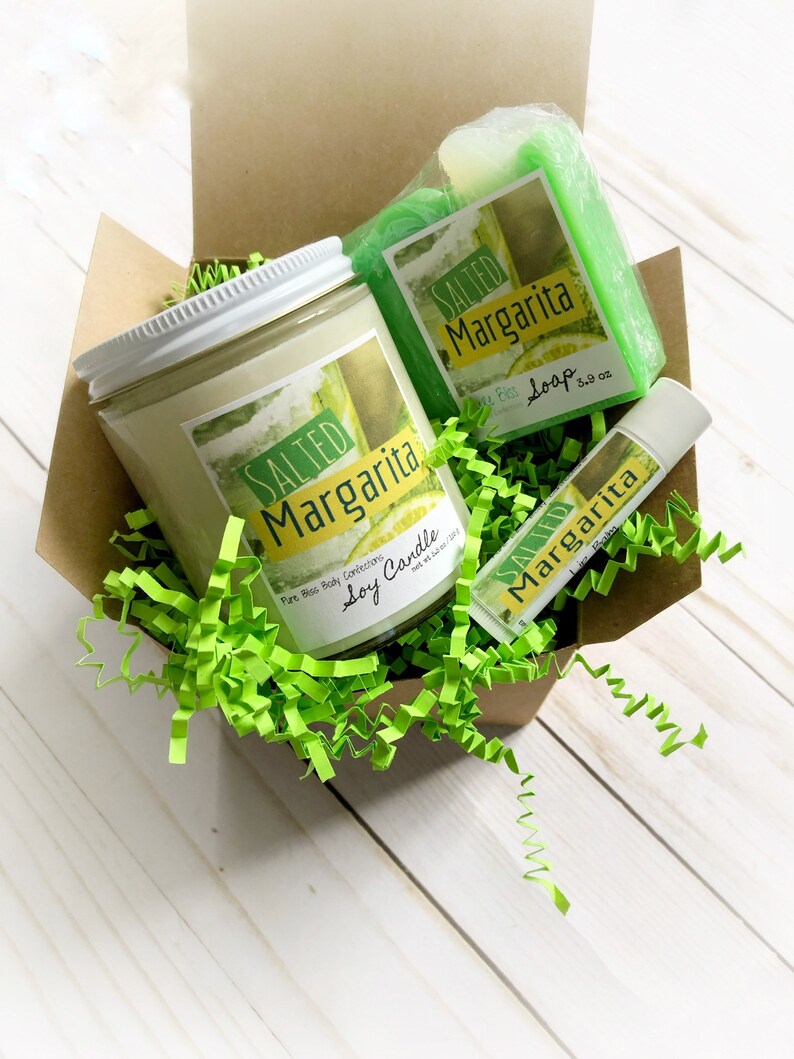 Margarita Candle Set Margarita Gift Set Lime & Orange Etsy