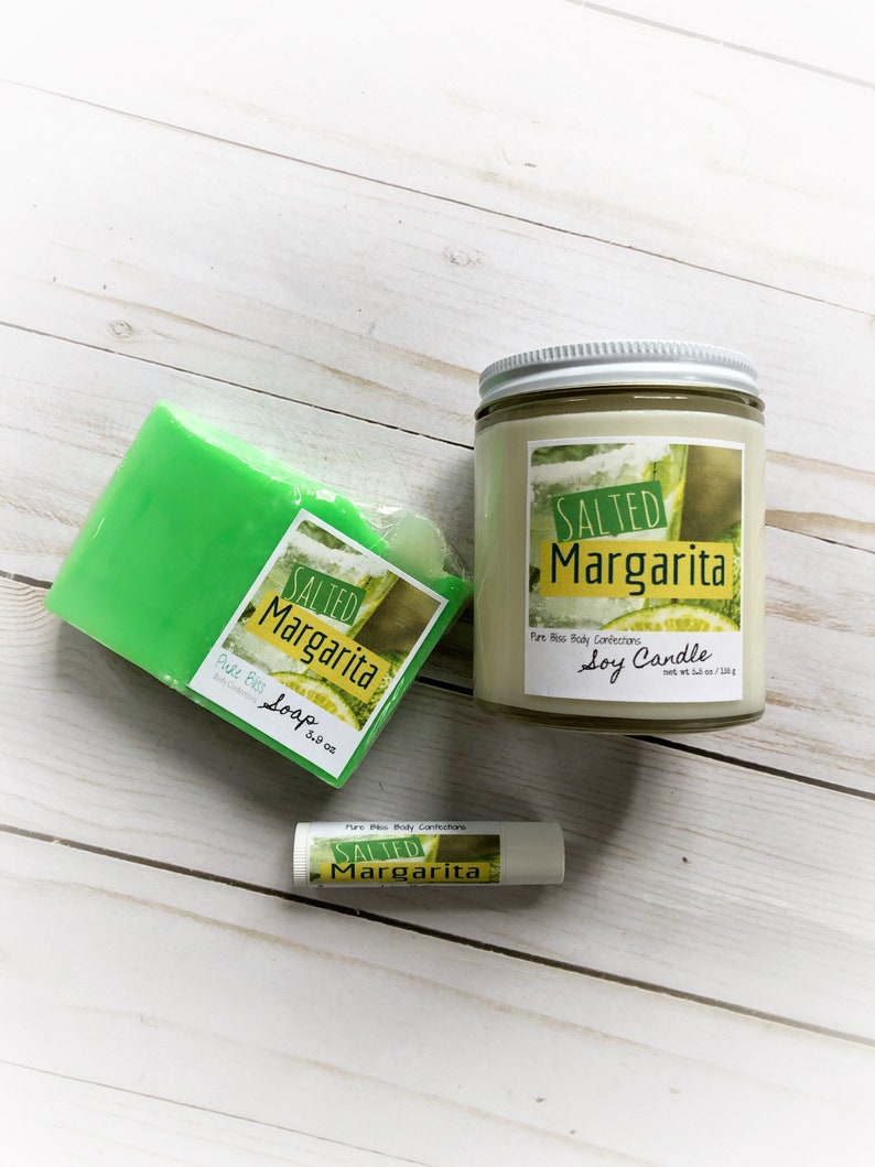 Margarita Candle Set Margarita Gift Set Lime & Orange Etsy
