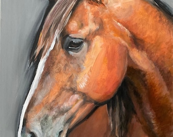 Horse Painting- Horse Portrait- Original Acrylic Painting