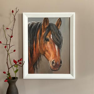 Pintura de caballos - Retratos de caballos - Pintura acrílica original