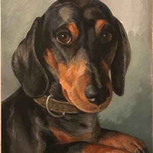 オリジナルの羊の絵画：大きなアクリル動物の肖像画 24x24インチ