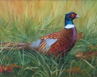 Pheasant Painting - Original Acrylic Painting - Bird Painting