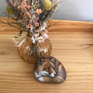 Hand Painted Rocks - Fox Painted on Rock - Rock Painting - Rock Art - Acrylic Painting - Original Painting