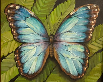 Butterfly Painting  - Acrylic Painting - Hand Painted Gift - Original Painting