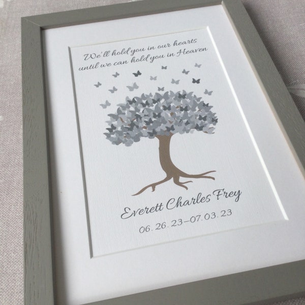 Baby Loss Butterfly Tree Print, miscarriage, stillbirth, infant loss, angel baby, memorial keepsake, sympathy gift