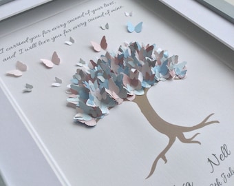 Baby Loss Butterfly Tree  for Angel Baby Gift Miscarriage Keepsake Stillbirth Sympathy Gift Baby Memorial by Little Jenny Wren