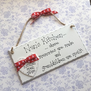 Grandmas&#39;s kitchen plaque, grandma&#39;s rules, grandma&#39;s house rules, gift for grandma, humorous gift for nana, nana&#39;s  rules, kitchen rules