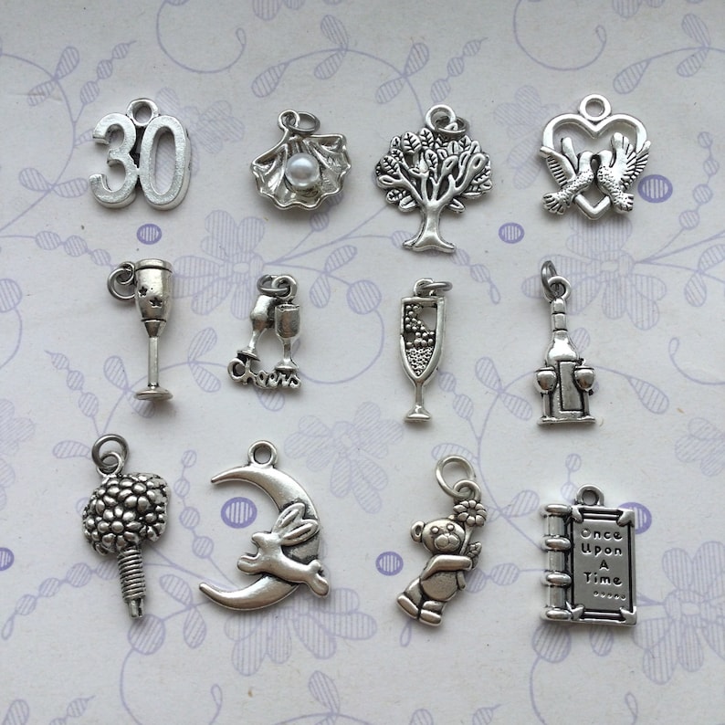 Pearl 30th Anniversary Gift Wine Charms for 30th Wedding Anniversary Gift by Little Jenny Wren image 4