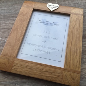 Gepersonaliseerde trouwfotolijst, fotolijst op maat, cadeau voor bruid en bruidegom, gepersonaliseerde houten lijst, trouwfotografie, lijst 8 x 6