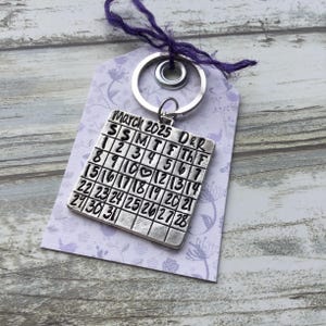 Personalised Calendar Keyring