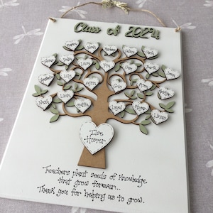 Class of 2025 Tree of Life Plaque, gift for teacher, teacher quote, personalised class gift, customised tree of life