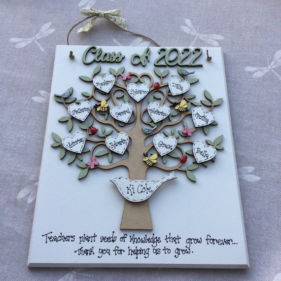 Class of 2023 Tree of Life Plaque, Gift for Teacher, Teacher Quote,  Personalised Class Gift, Customised Tree of Life 