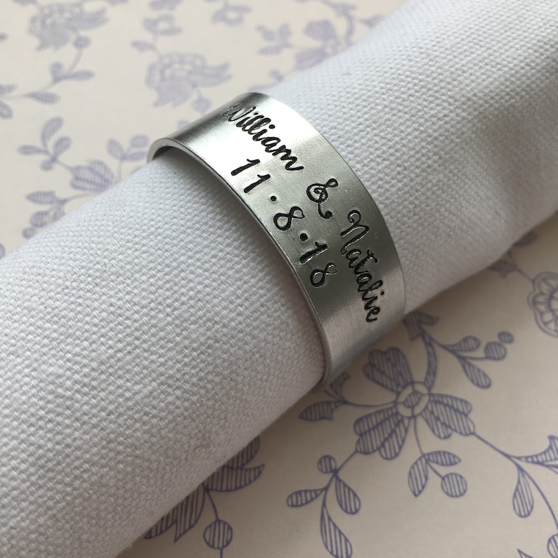 Personalised Napkin Rings Etsy UK
