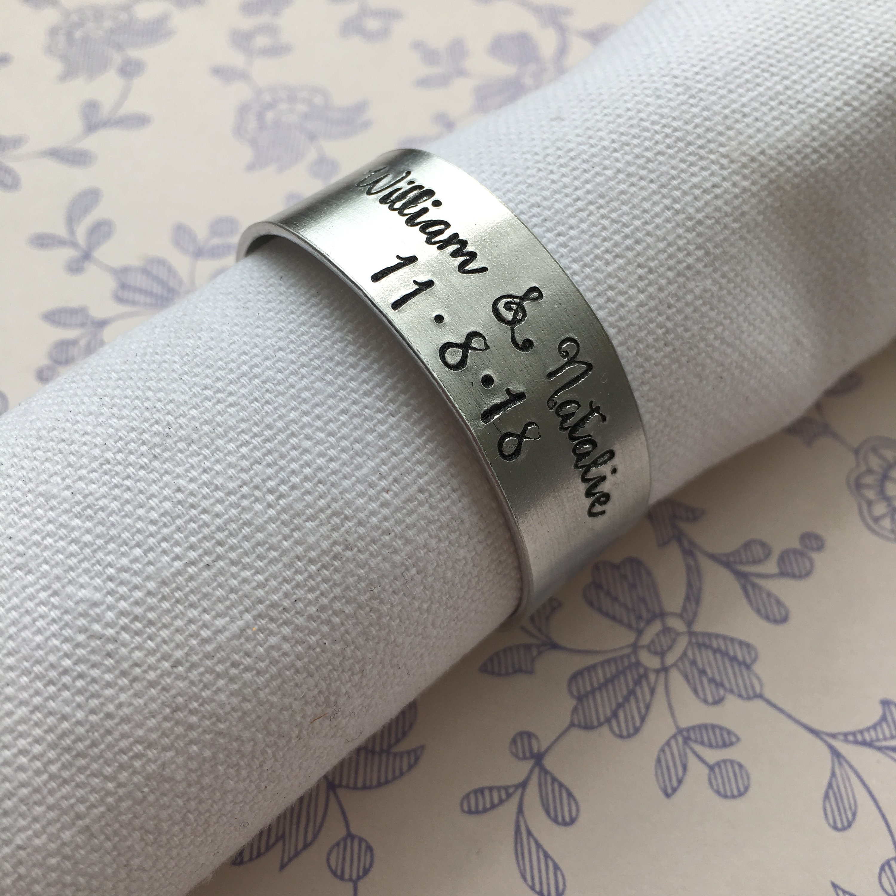 Personalised cheap napkin rings