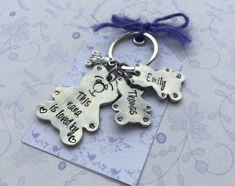 This Mummy/Daddy is loved by ... Teddy Bear Keyring