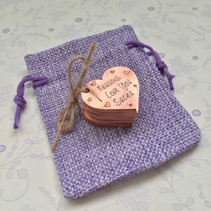 Recuerdo de cobre "Razones por las que te amo", regalo personalizado de San Valentín, regalo para esposo, regalo de séptimo aniversario, regalo de aniversario de cobre