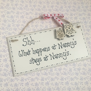Grandma&#39;s House Plaque, What happens at Grandma&#39;s, gift for grandma, grandma&#39;s rules, gift for nana, Christmas gift for grandparent