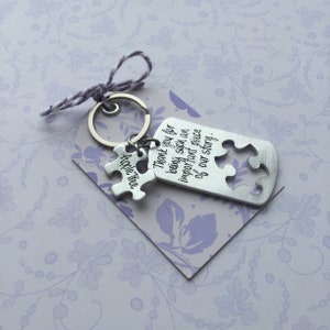 Piece of My Story Keyring, thank you gift, gift for teacher, jigsaw puzzle keyring, autism gift image 7