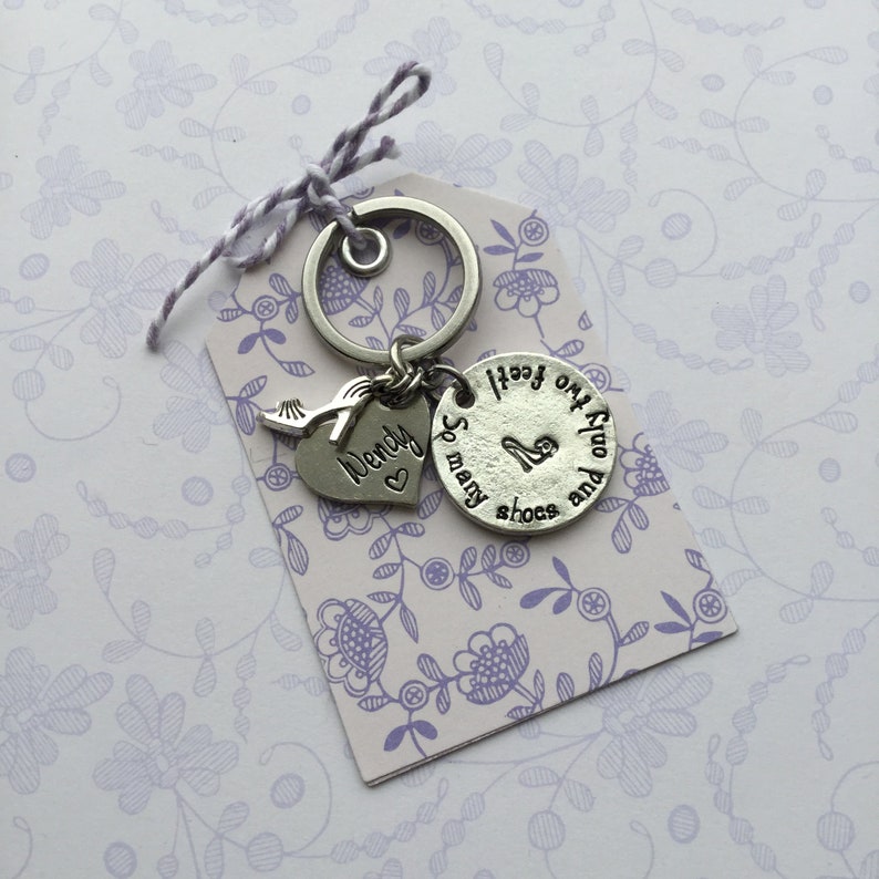 Shoe Lover's Keyring gift for shoe addict customised Etsy