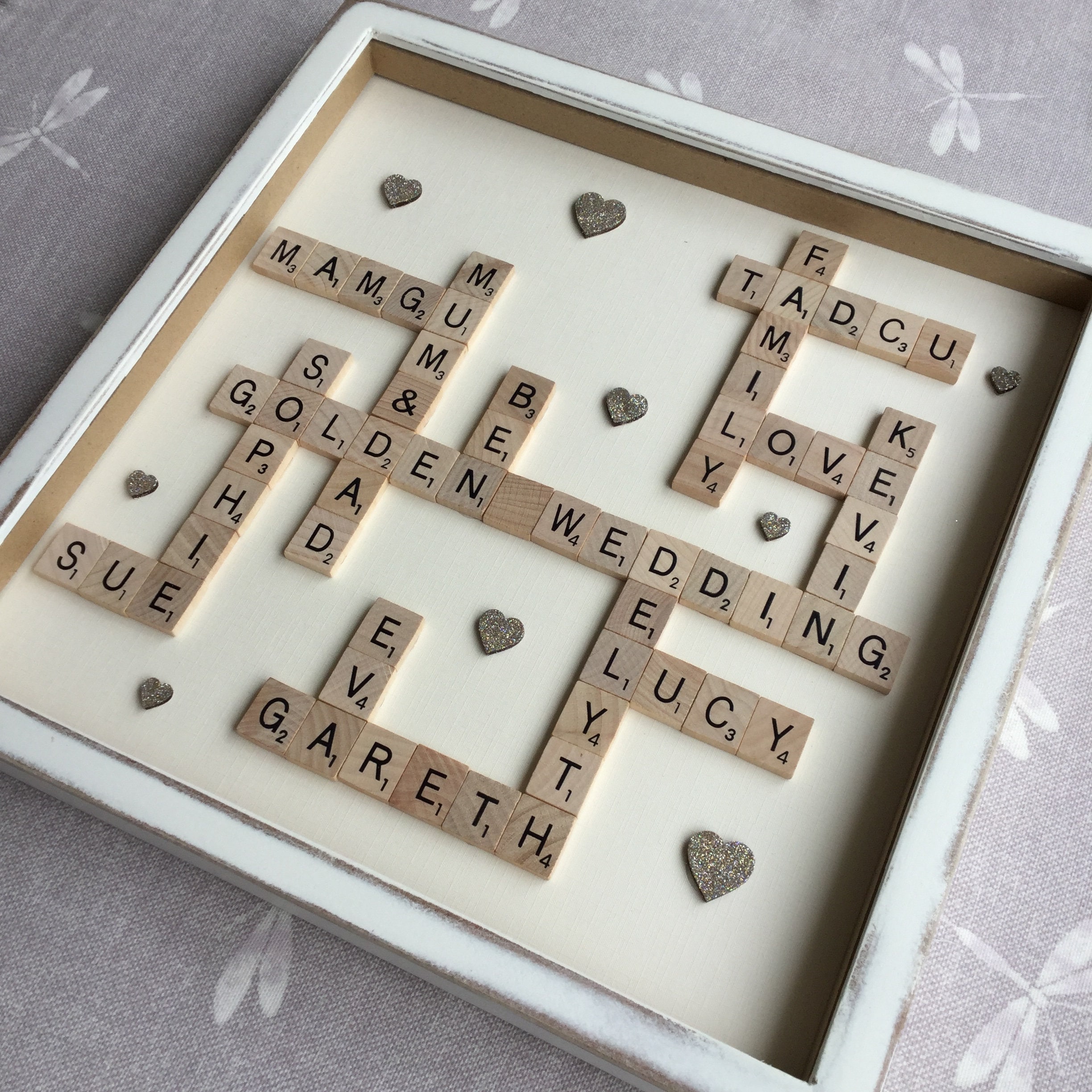 Family Scrabble Frame Personalised Family Names Personalised Etsy