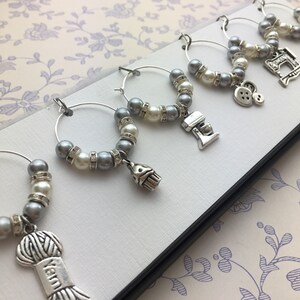 Craft themed wine charms image 3