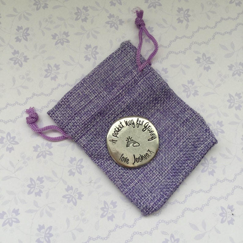 miss you Pocket Hug Pebble rainbow gift positivity gift lucky pebble love token