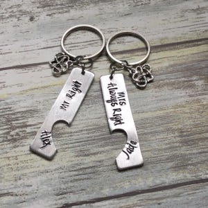 Bride and Groom Gift, Split Heart Couple Keyrings, better half keyring, his and hers gift, anniversary gift, personalised wedding gift