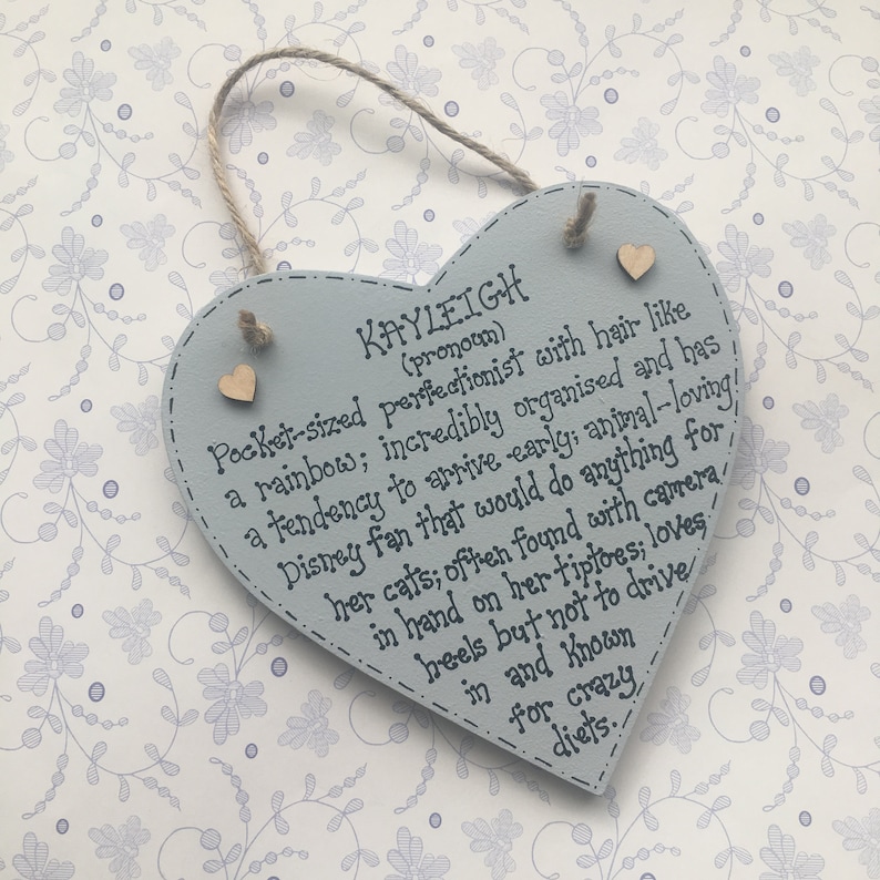 Personalised Name Definition Plaque Customised Name Meaning Etsy UK