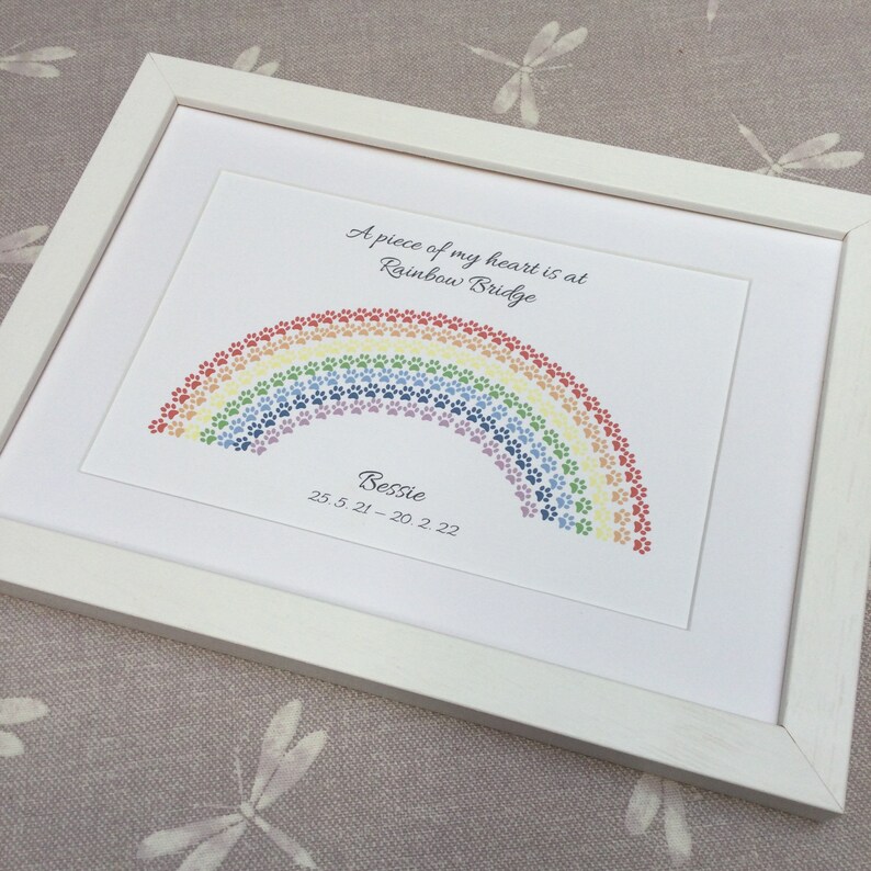 Rainbow Bridge Pet Loss Print - Etsy