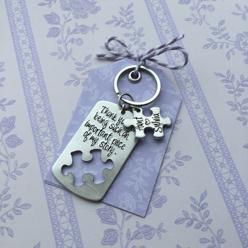 Piece of My Story Keyring, thank you gift, gift for teacher, jigsaw puzzle keyring, autism gift image 8