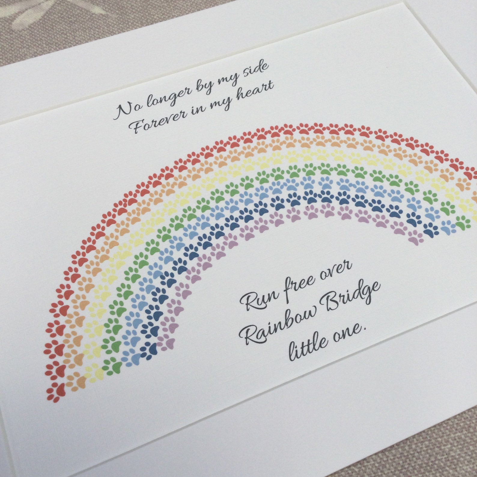 Rainbow Bridge Pet Loss Print - Etsy