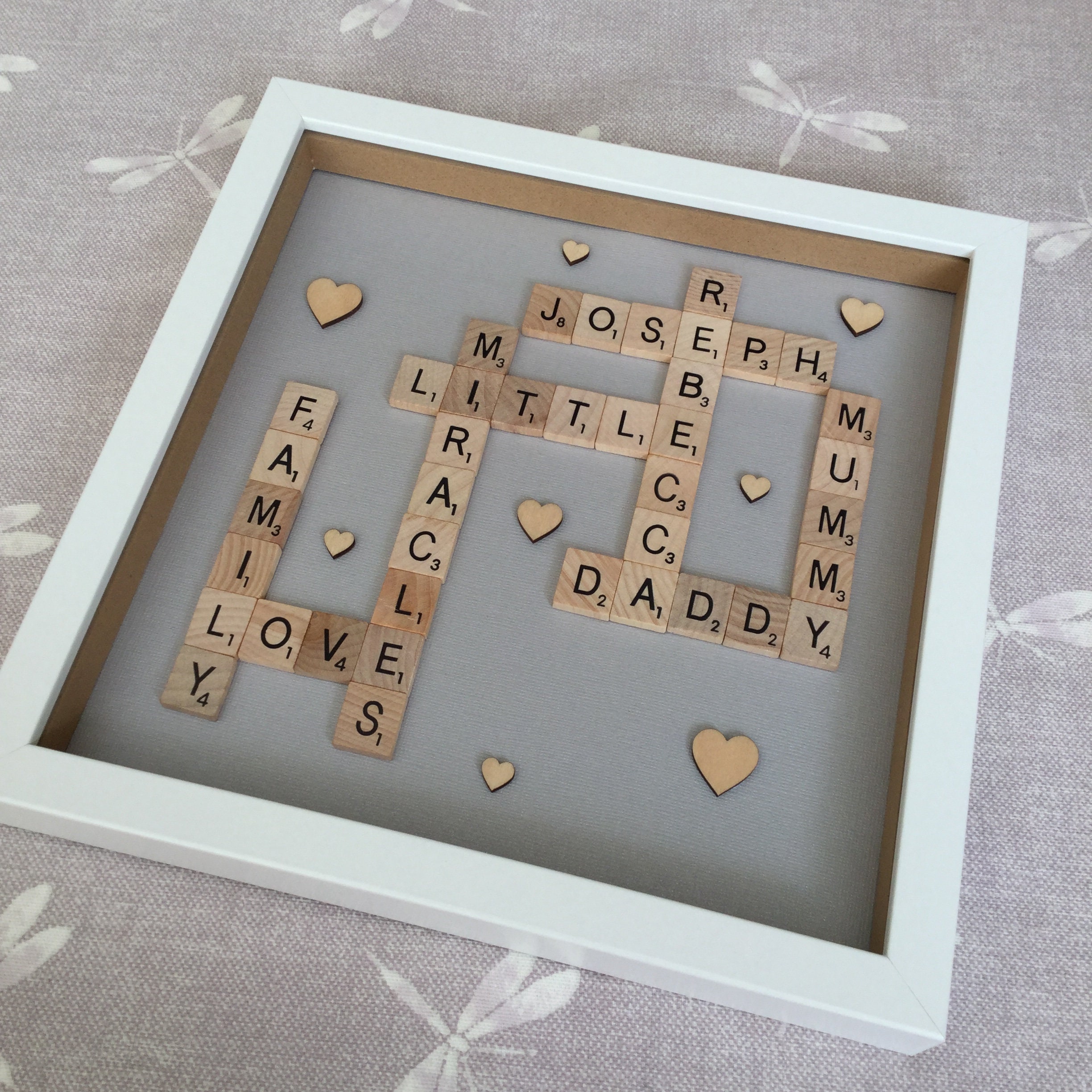 Family Scrabble Frame Personalised Family Names Personalised Etsy