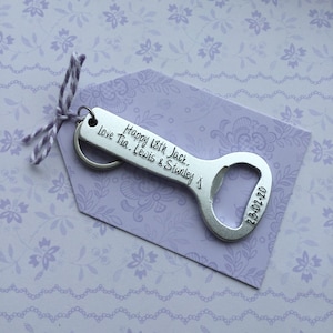 Porte-clés ouvre-bouteille 18e-21e anniversaire par Little Jenny Wren