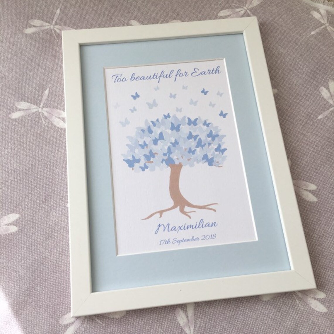 Baby Loss Butterfly Tree Print miscarriage stillbirth Etsy