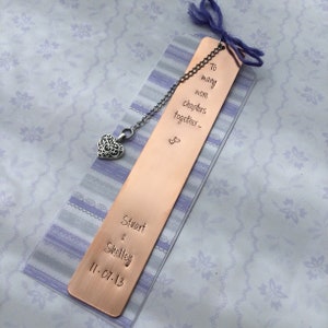 Copper 7th Anniversary Bookmark Gift Copper Anniversary Gift for husband wife gift by Little Jenny Wren image 4
