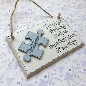 Teacher Thank You Plaque End of Term Gift for Teacher Appreciation Autism Gift  Piece of my Story by Little Jenny Wren