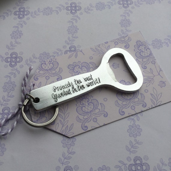 I Love Heart My Grandad Plastic Bottle Opener Key Ring New